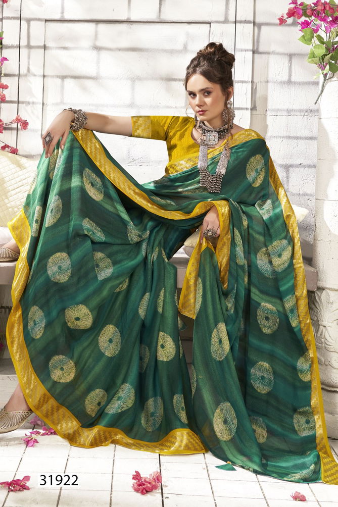 Jiya Vol 19 By Vallabhi Moss Georgette Printed Sarees Suppliers In India